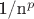 1/n^p$$