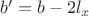 $b'=b-2l_x$