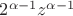 $2^{\alpha -1}z^{\alpha-1}$