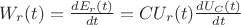 $W_r(t)=\frac{dE_r(t)}{dt}=CU_r(t)\frac{dU_C(t)}{dt}$