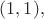 $(1,1),$