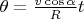 $\theta = \frac{v\cos\alpha}{R}t$