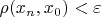 $\rho(x_n,x_0)<\varepsilon$