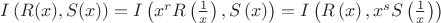 $I\left( {R(x),S(x)} \right) = I\left( {x^r R\left( {\frac{1}{x}} \right),S\left( x \right)} \right) = I\left( {R\left( x \right),x^s S\left( {\frac{1}{x}} \right)} \right)$