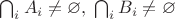 $\bigcap _i A_i\ne \varnothing, \; \bigcap _i B_i\ne \varnothing$