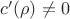 $c'(\rho)\ne 0$