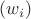 $(w_i)$