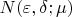 $N(\varepsilon, \delta;\mu)$