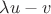 $\lambda u-v$