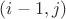 $(i-1, j)$ $(i-1, j)$