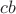 $c b$