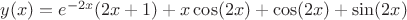 $y(x)=e^{-2x}(2x+1)+x \cos(2x)+ \cos(2x)+ \sin(2x)$