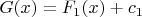 $G(x)=F_1(x)+c_1$