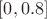 $[0, 0.8]$