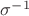$\sigma^{-1}$