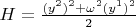 $H=\frac{(y^2)^2+\omega^2 (y^1)^2}{2}$