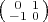 $\left(\begin{smallmatrix}0&1\\-1&0\end{smallmatrix}\right)$