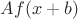 $Af(x+b)$