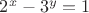 $2^x-3^y=1$