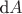 $\text{d}A$