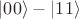 $\lvert00\rangle - \lvert11\rangle$