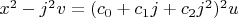 $x^2-j^2 v=(c_0+c_1 j+c_2 j^2)^2 u$