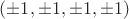 $(\pm 1,\pm 1,\pm 1,\pm 1)$