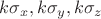 $k\sigma_x, k\sigma_y, k\sigma_z$