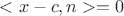 $$
<x-c,n> = 0
$$