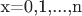 x=0,1,...,n