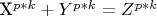 X^{p*k}+Y^{p*k}=Z^{p*k}