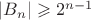$|B_n| \geqslant 2^{n-1}$