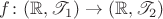 $f\colon(\mathbb R,\mathscr T_1)\to(\mathbb R,\mathscr T_2)$ $f\colon(\mathbb R,\mathscr T_1)\to(\mathbb R,\mathscr T_2)$