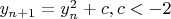 $y_{n+1}=y_n^2+c,c<-2$