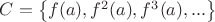 $ C = \left\lbrace f(a), f^2(a), f^3(a),... \right\rbrace$
