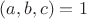 $(a,b,c)=1$