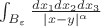 $\int_{B_{\varepsilon}} \frac{dx_{1}dx_{2}dx_{3}}{|x-y|^{\alpha}}$