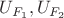 $U_{F_1}, U_{F_2}$