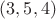 $(3,5,4)$