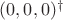 $(0,0,0)^\dagger$