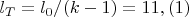$l_T=l_0/(k-1)=11,(1)$