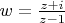 $w=\frac{z+i}{z-1}$
