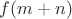 $f(m+n)$ $f(m+n)$