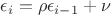 \epsilon_i=\rho\epsilon_{i-1}+\nu