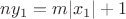 $ny_1 = m|x_1|+1$