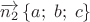 $\overrightarrow{n_{2}}\left\{ a; \; b; \; c\right\} $