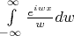 $\int\limits_{-\infty}^{\infty}\frac{e^{iwx}}{w}dw$