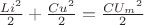 $\frac{Li^2}2+\frac{Cu^2}2 =\frac{C{U_m}^2}2$