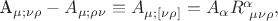 A_{\mu;\nu\rho}-A_{\mu;\rho\nu}\equiv A_{\mu;[\nu\rho]}=A_{\alpha}R^{\alpha}_{\ \mu\nu\rho},