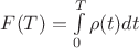 $F(T)=\int\limits_0^T\rho(t)dt$